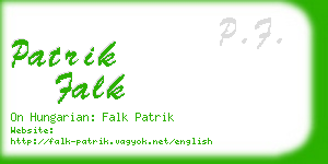 patrik falk business card